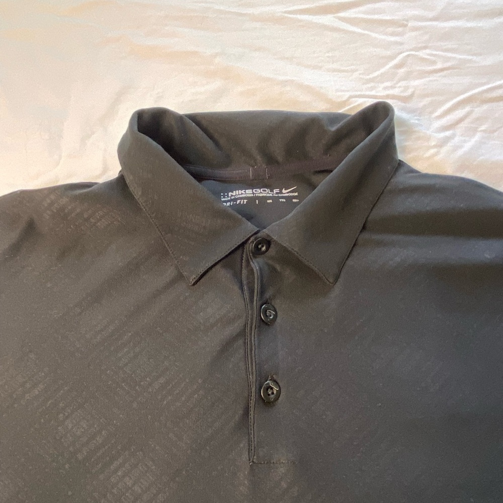 Nike golf Men's‎ Black Polo Shirt XXLarge - Picture 3 of 12